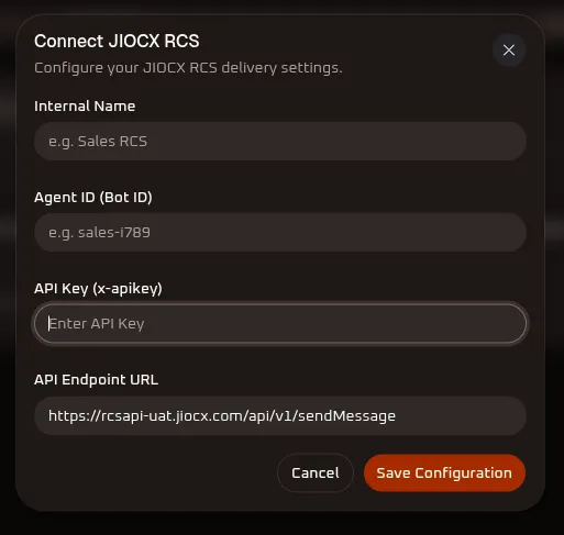 Connect JIOCX RCS