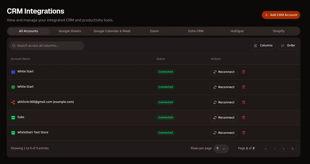 CRM Integrations Overview