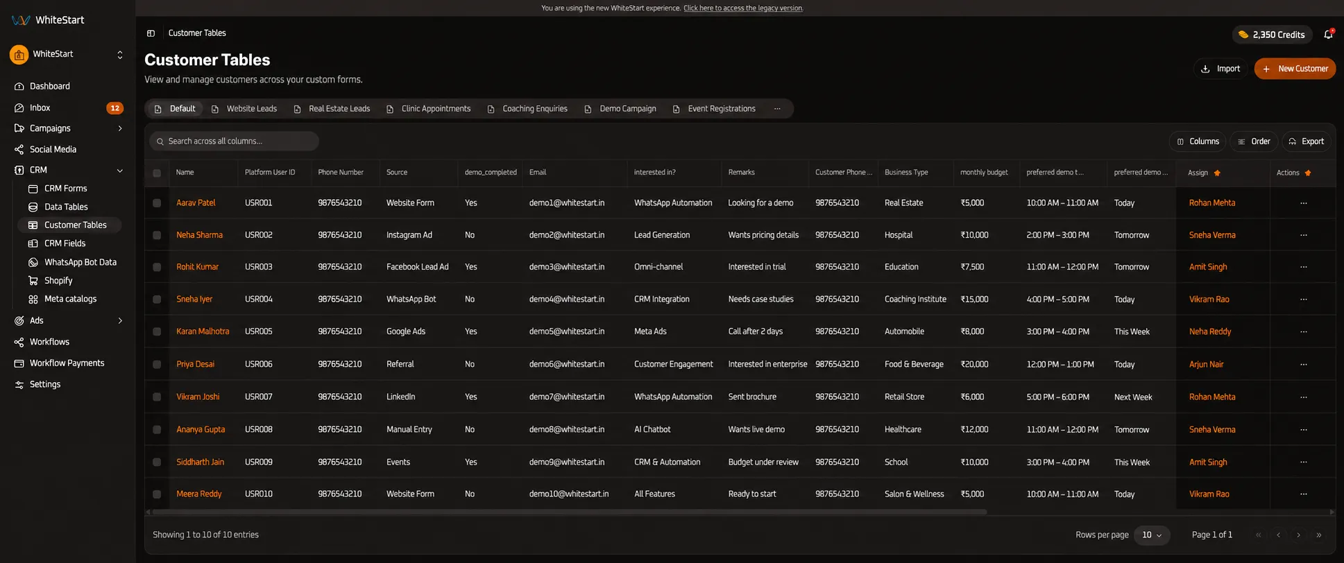 Customer Master Directory