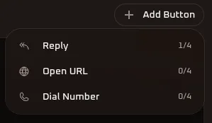 WhiteStart RCS Action Button Types