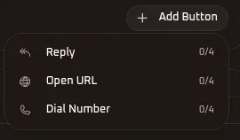 WhiteStart JIOCX RCS Action Buttons List