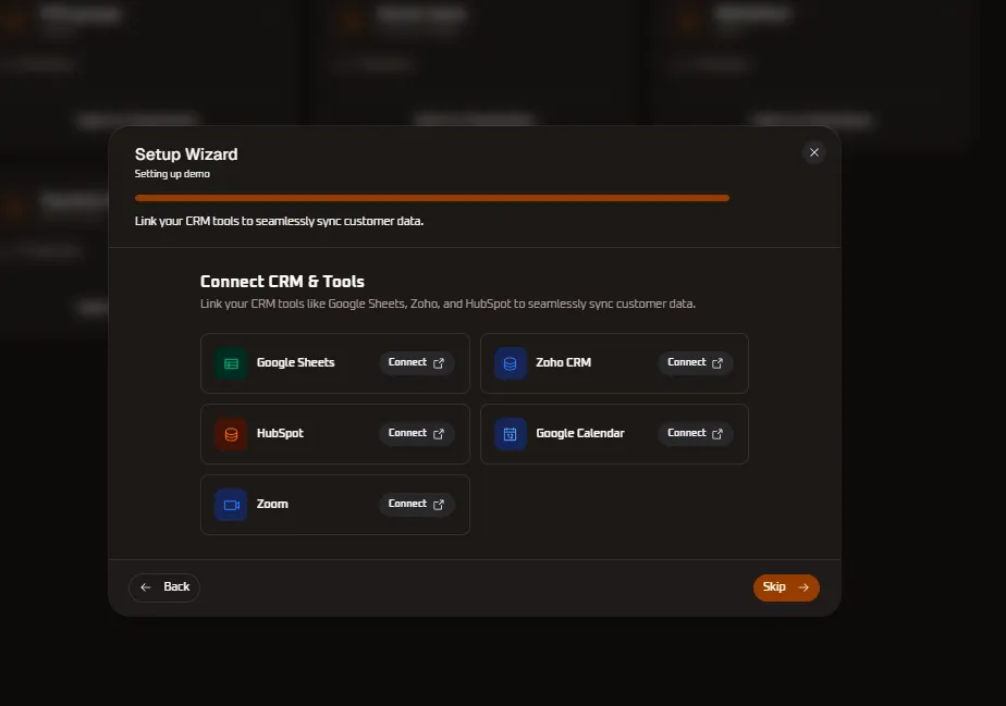 Connect CRM & Tools