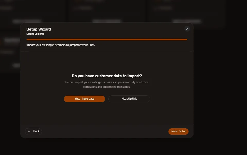 Customer Data Import & Completion