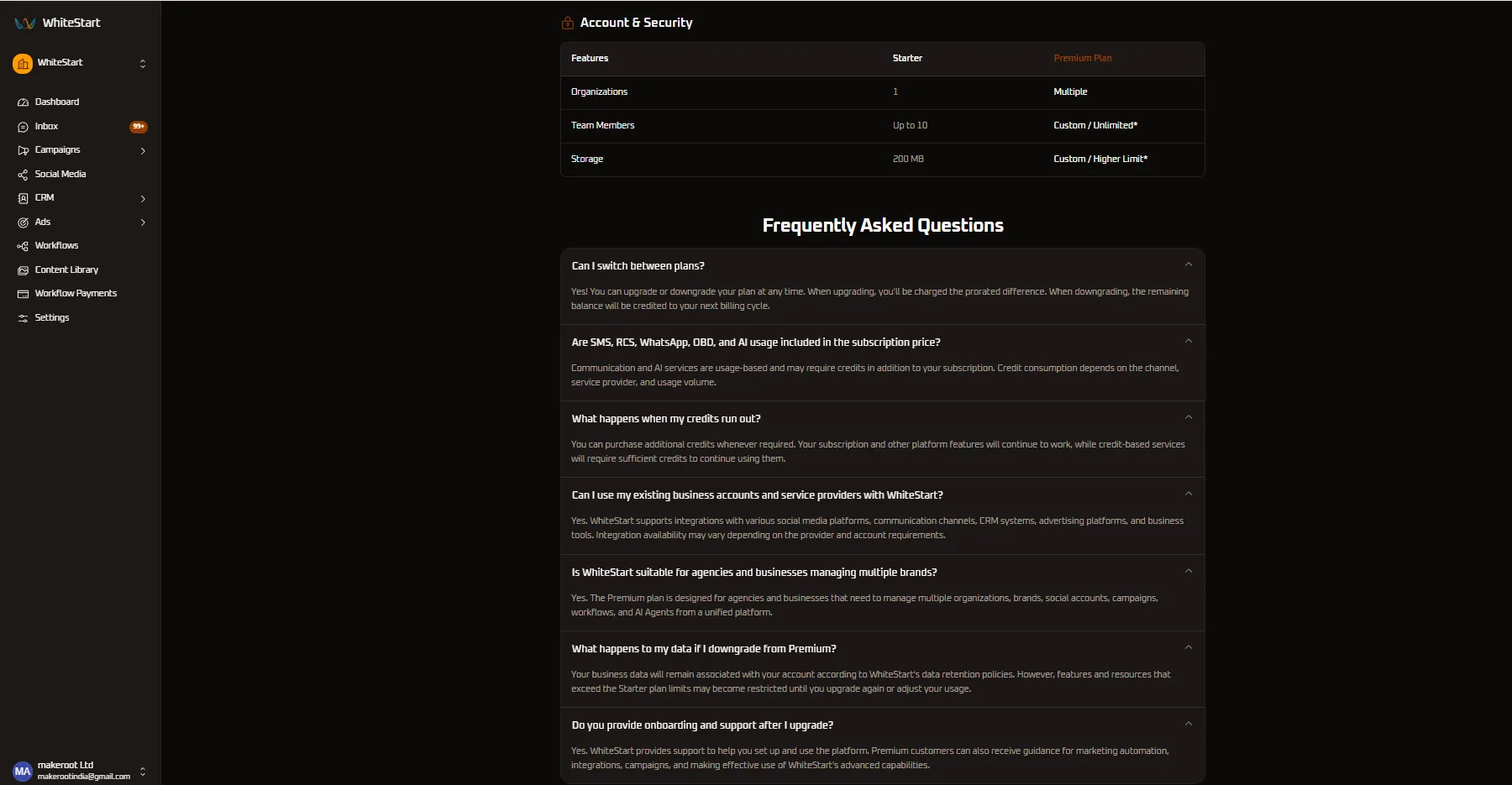 Upgrade to Pro - Account Security and FAQs