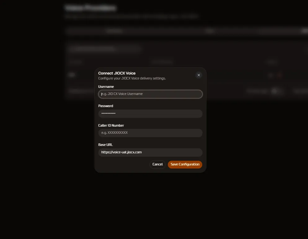 Connect JIOCX Voice