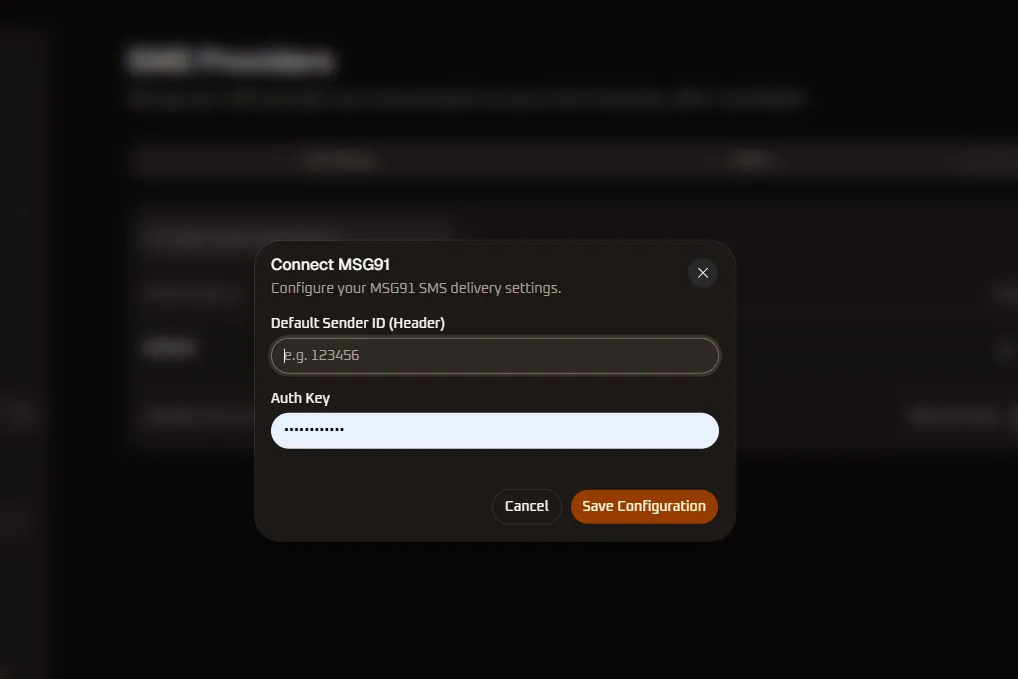 Connect MSG91