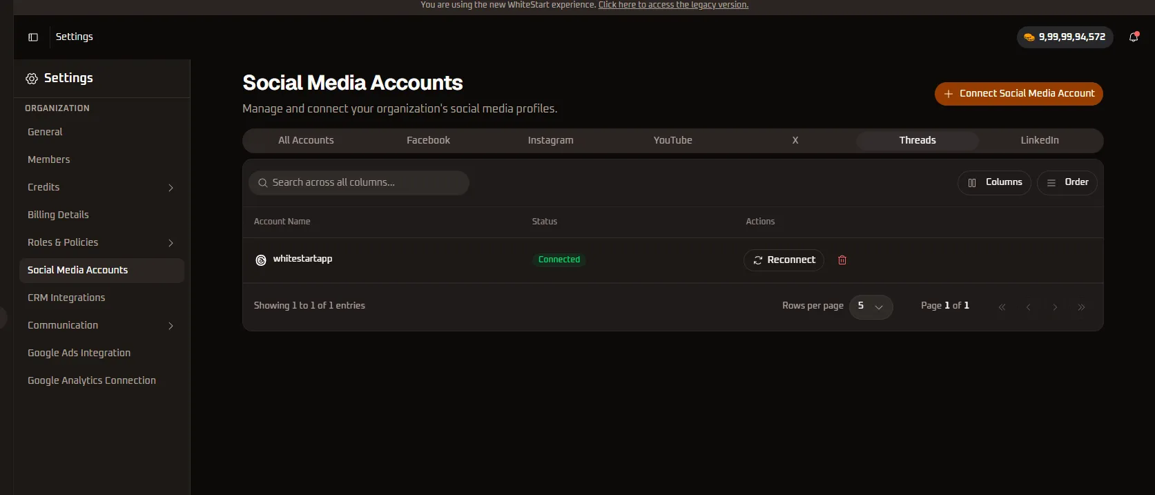 Connected Threads Accounts