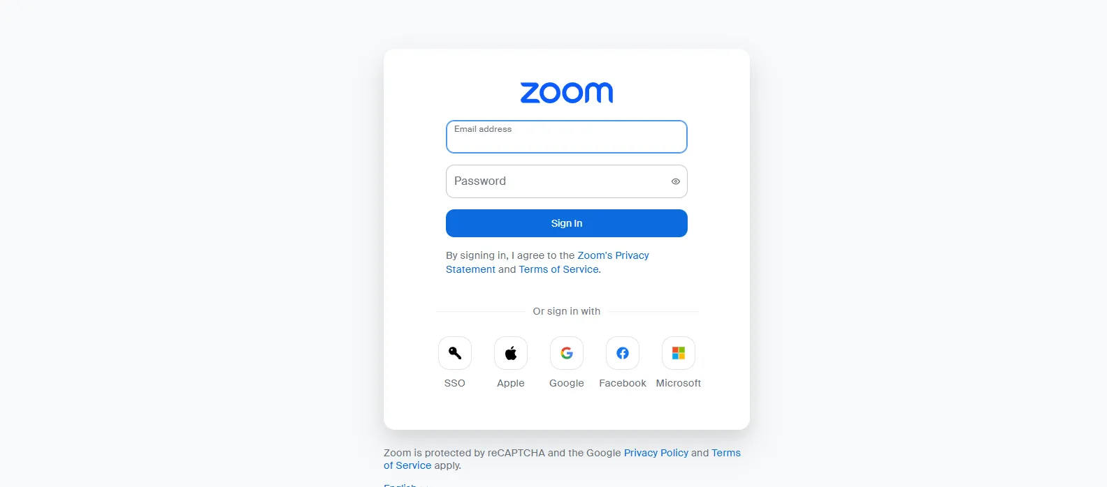 Zoom Account Authentication
