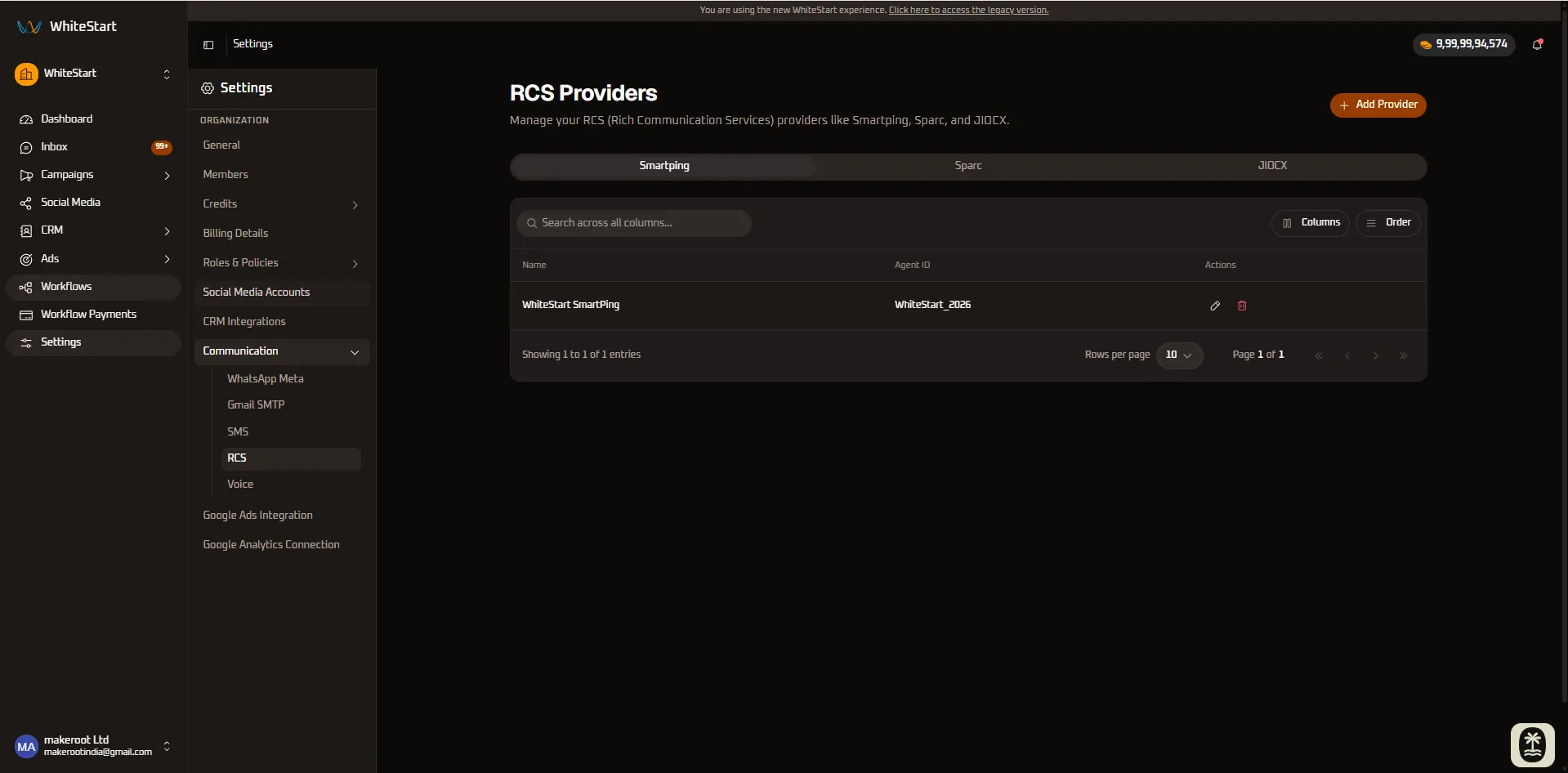 RCS Providers Overview