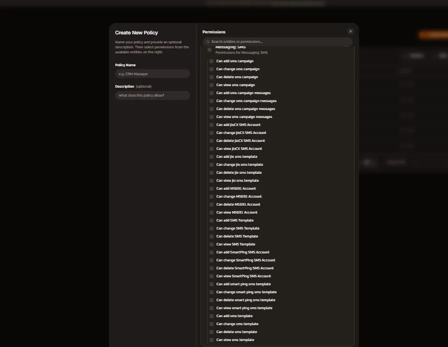 Messaging: SMS Permissions Detail