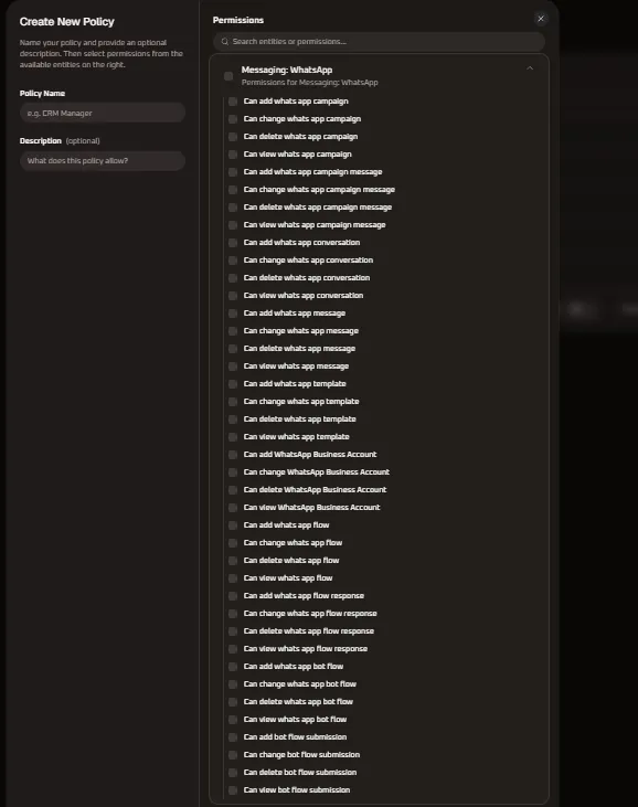 Messaging: WhatsApp Permissions Detail