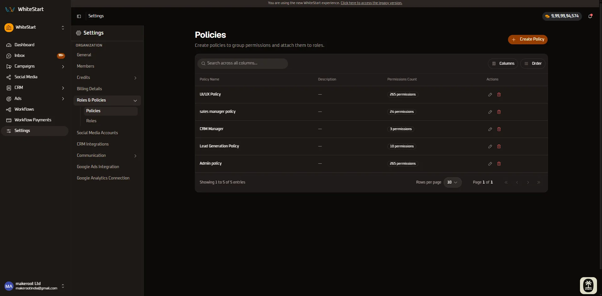 Policies Overview